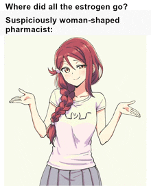 where did all the estrogen go suspiciously woman shaped pharmacist