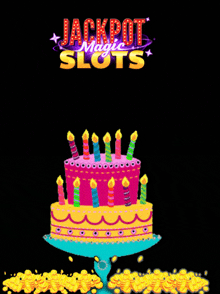 Thankyou Birthdaycake Cake Jackpotmagicslots GIF - Thankyou Birthdaycake Cake Jackpotmagicslots Spots GIFs