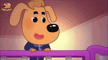 a cartoon dog with the word labrador on the top