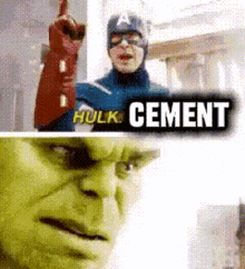 a picture of shrek and a picture of a man in a superhero costume