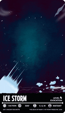 a card that says ice storm level 4 evocation instant