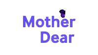 two purple butterflies are flying above the words mother dear