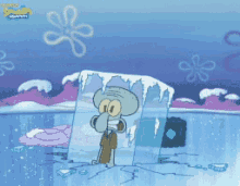 Frozen Squidward GIF