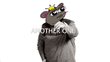 a cartoon rat with a crown and a mcdonald 's hat is standing next to another rat