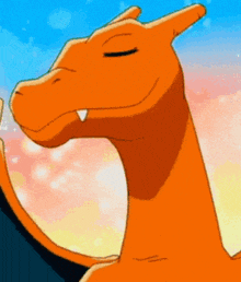a close up of a cartoon character 's head with its eyes closed