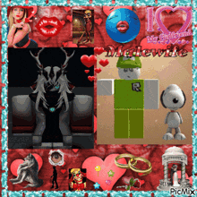 a collage of pictures with hearts and the words my girlie wife