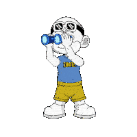 a cartoon character is wearing a shirt that says ' zhot ' on it