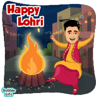 Happy Lohri Lohri Sticker - Happy Lohri Lohri Boy Stickers