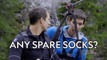 any spare socks bear grylls alex honnold alex honnold rappels into a ravine running wild with bear grylls do you have an extra sock