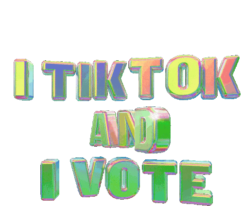 Tiktok Tiktok And I Vote Sticker - Tiktok Tiktok And I Vote Vote Stickers