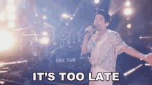 Its Too Late Eric Nam GIF - Its Too Late Eric Nam Its Over GIFs
