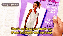 a woman in a white dress is on a greeting card