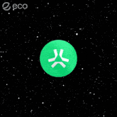 a green circle with a white symbol on it