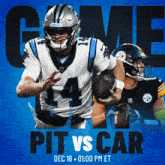 a poster for pit vs car on dec 18th