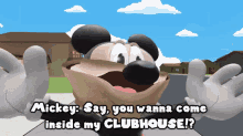 Smg4 Mickey Mouse GIF - Smg4 Mickey Mouse Say You Wanna Come Inside My Clubhouse GIFs