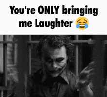 Joker Laughter GIF - Joker Laughter Youreonlybringingmelaughter GIFs