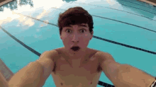 Jc Is Perfect  GIF - Pool Splash Selfie GIFs