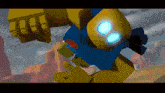 a cartoon drawing of a robot with two eyes