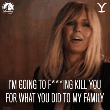 Im Going To Fing Kill You For What You Did To My Family Beth Dutton GIF - Im Going To Fing Kill You For What You Did To My Family Beth Dutton Kelly Reilly GIFs
