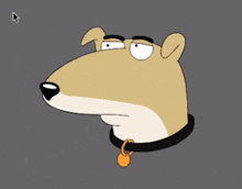a cartoon of a dog wearing a collar and sunglasses