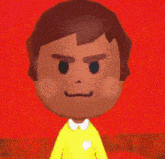 a close up of a cartoon character with an angry face