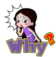 Why Chutki Sticker - Why Chutki Chhota Bheem Stickers