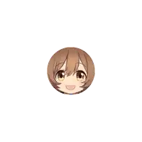 a cartoon of a girl with brown hair and brown eyes