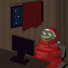 Pepe Christmas GIF - Pepe Christmas Meme GIFs