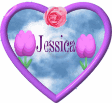 jessica heart rose ripple water