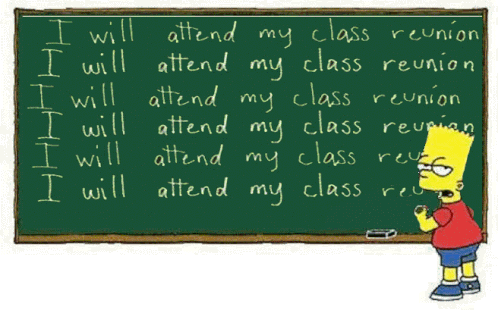 I Will Attend My Class Reunion Sticker - I Will Attend My Class Reunion Blackboard Stickers