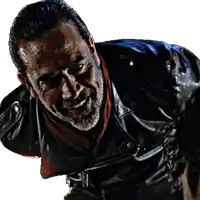 a man with a beard wearing a leather jacket