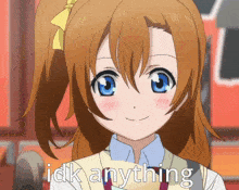 Idk Anything Anime GIF - Idk Anything Anime Love Live GIFs