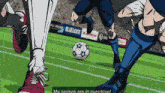 a soccer player with the number 10 on his shorts is kicking a ball