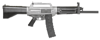 an assault rifle with a magazine on it