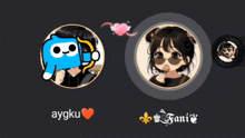 a picture of a boy and a girl with the name aygku on the bottom right