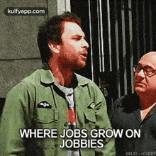 where jobs grow onjobbiesdelta   cubes charlie day danny devito person human