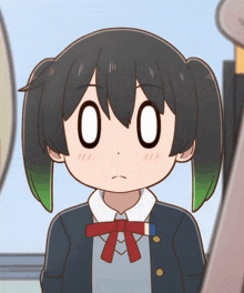 a cartoon of a girl with a big o in her eyes