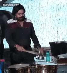 Playing Drums.Gif GIF - Playing Drums T.Rajendar Tr GIFs