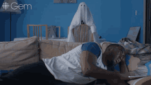 Dressing Up As A Ghost Next Stop GIF - Dressing Up As A Ghost Next Stop Cbc GIFs