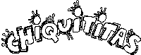 a black and white drawing of the word chiquitas