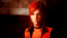 resident evil claire redfield looking stare