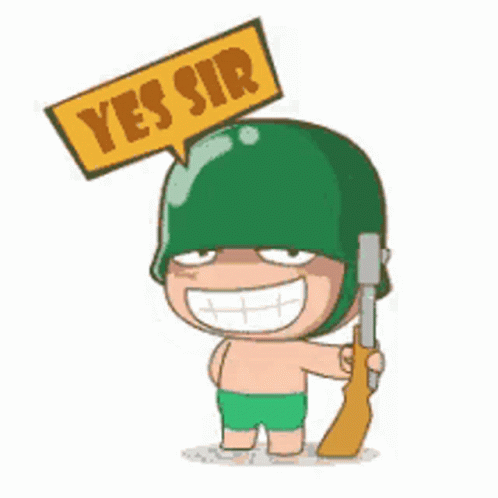 Yes Sir Soldier GIF - Yes Sir Soldier Gun - Discover & Share GIFs