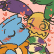 a cartoon drawing of two turtles kissing with the name turtle babe on the bottom
