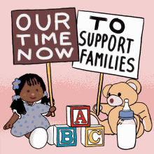 our time is now is to support families american families plan national child care prekindergarten paid family leave