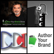 a collage of four different logos including one for author your brand