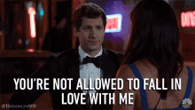 fall in love in love not allowed not allowed to fall in love with me jake peralta