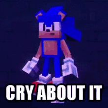 Sonic Minecraft GIF - Sonic Minecraft Cry About It GIFs