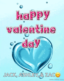 Happy Valentines Day Blue Heart GIF