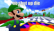 No Shut Up Die Mario GIF - No Shut Up Die Die Mario GIFs