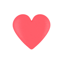 a red heart on a white background that looks like a pillow